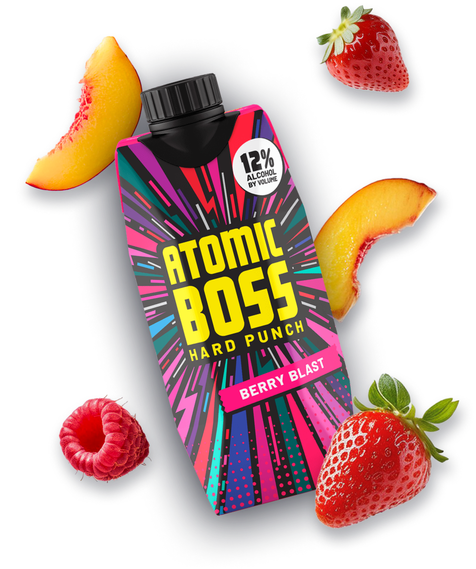 Atomic Boss Berry Blast Fruit Exploded