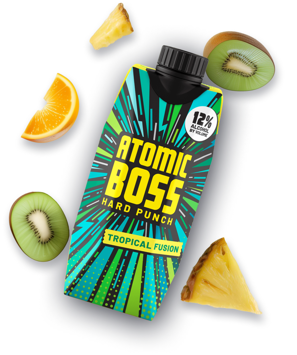 Atomic Boss Tropical Fusion Fruit Exploded